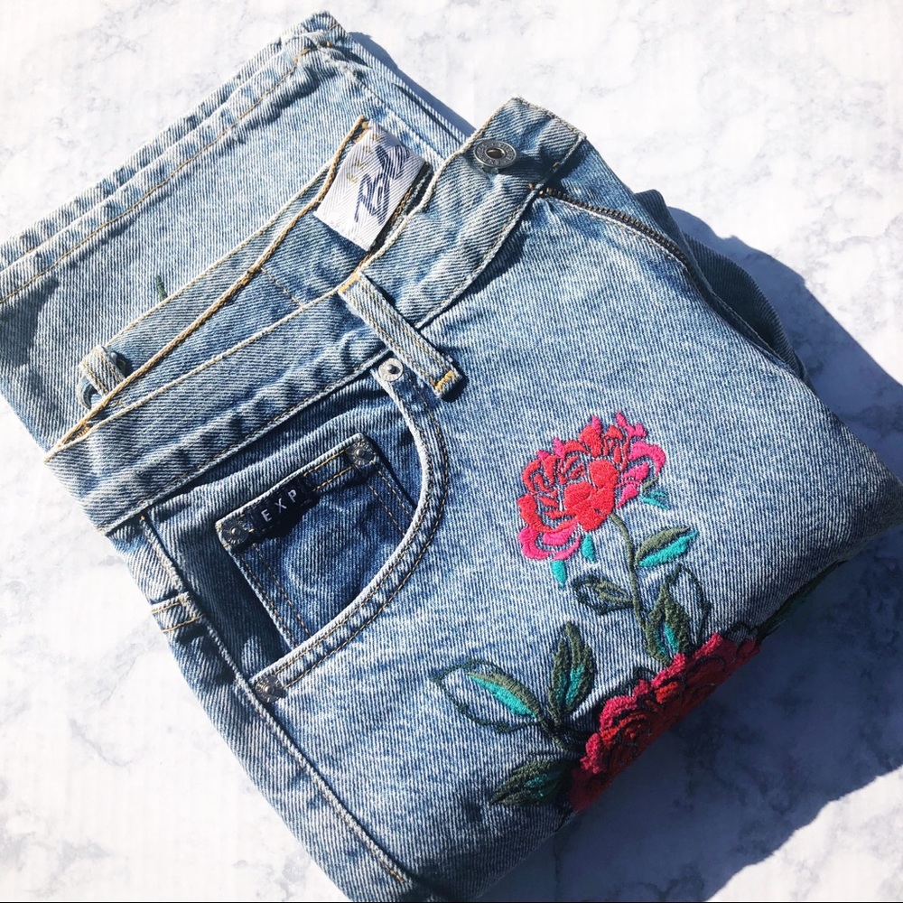 Express Vintage Floral Denim